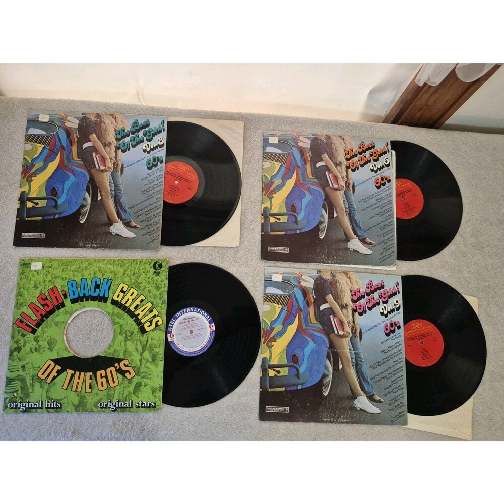 Vintage 1960s Oldies Vinyl LP Lot Boss Goldens Best of the Gold Flash Back